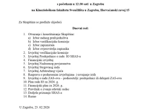 Poziv na redovnu Skup&scaron;tinu SHAS-a